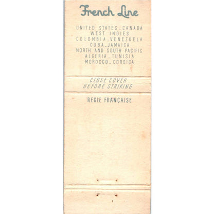 French Line - Ile De France Advertising Matchbook Cover SA1-M10