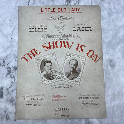 1936 Sheet Music Little Old Lady The Show is On Vincent Minelli Musical TI1