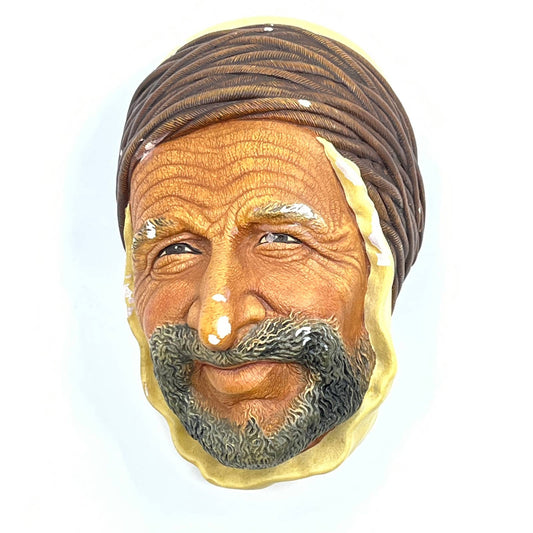 The Persian - Bosson Chalkware Head Congleton England.  Rare Vintage TC8