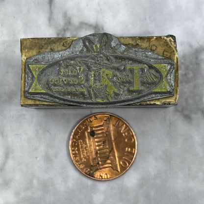 Vintage Printers Block Plate Mr. Third Valet Anthropomorphic Bunny Rabbit TJ517