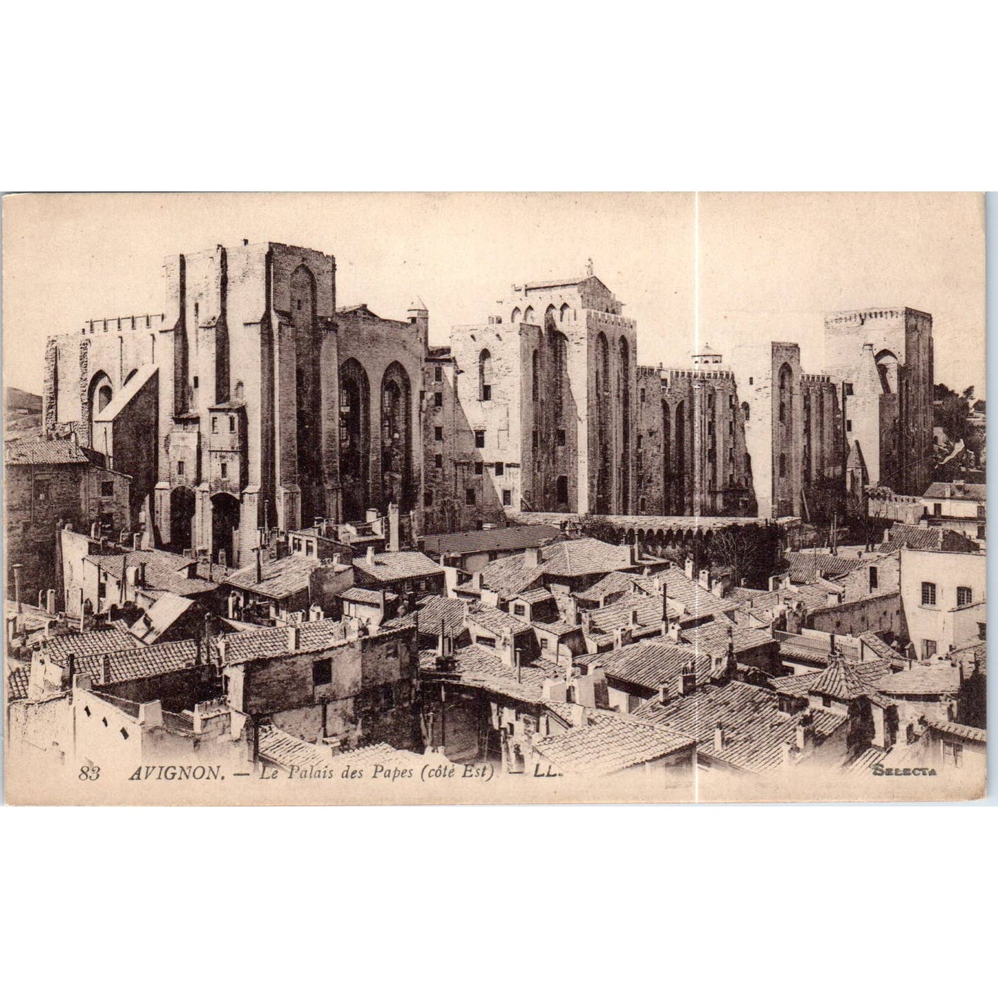 Avignon Le Palais des Papes Côte Est Original Postcard TK1-P20