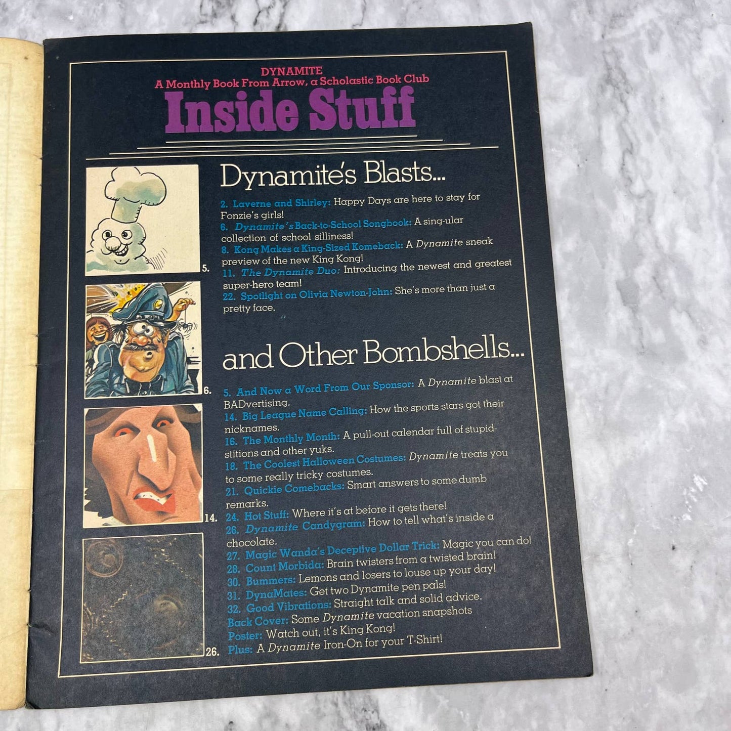 1976 DYNAMITE Magazine 28 (Laverne&Shirley/Happy Days/King Kong/Oliva Newton TJ4