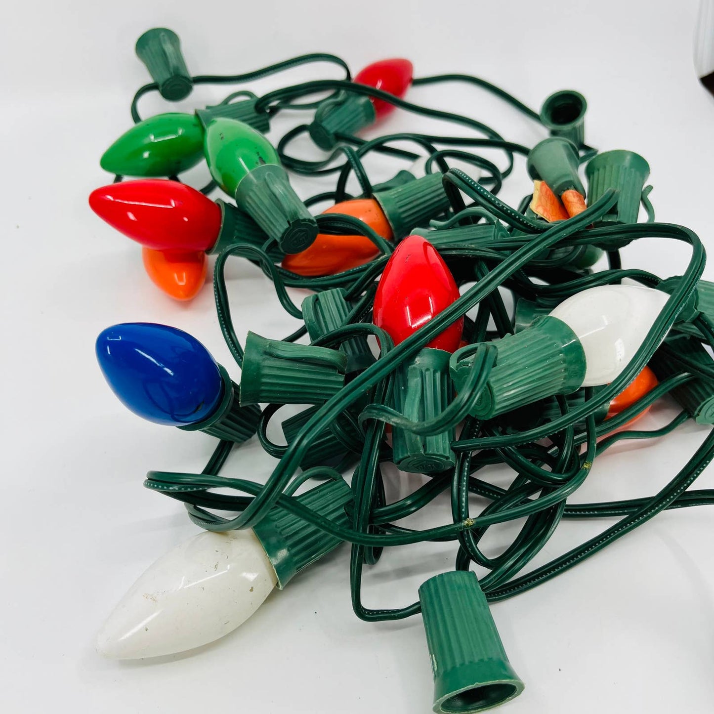 VTG String Big Bulb Glass Christmas Lights Toyo Holiday Lighting Needs Bulbs TB7