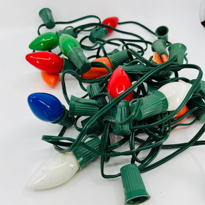 VTG String Big Bulb Glass Christmas Lights Toyo Holiday Lighting Needs Bulbs TB7