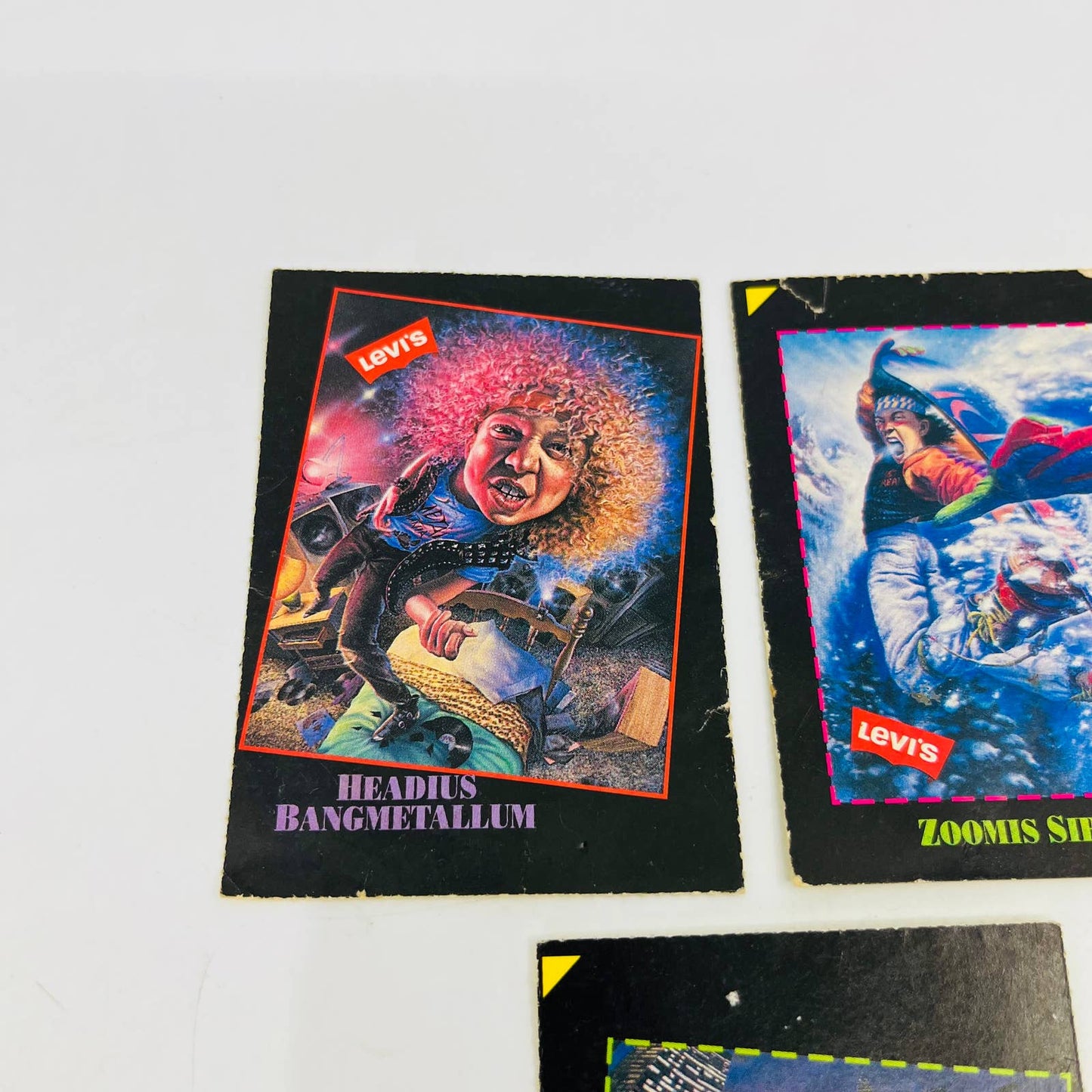 1990 Levi Jeans Wild Creature Trading Cards 5 Card Lot SB9