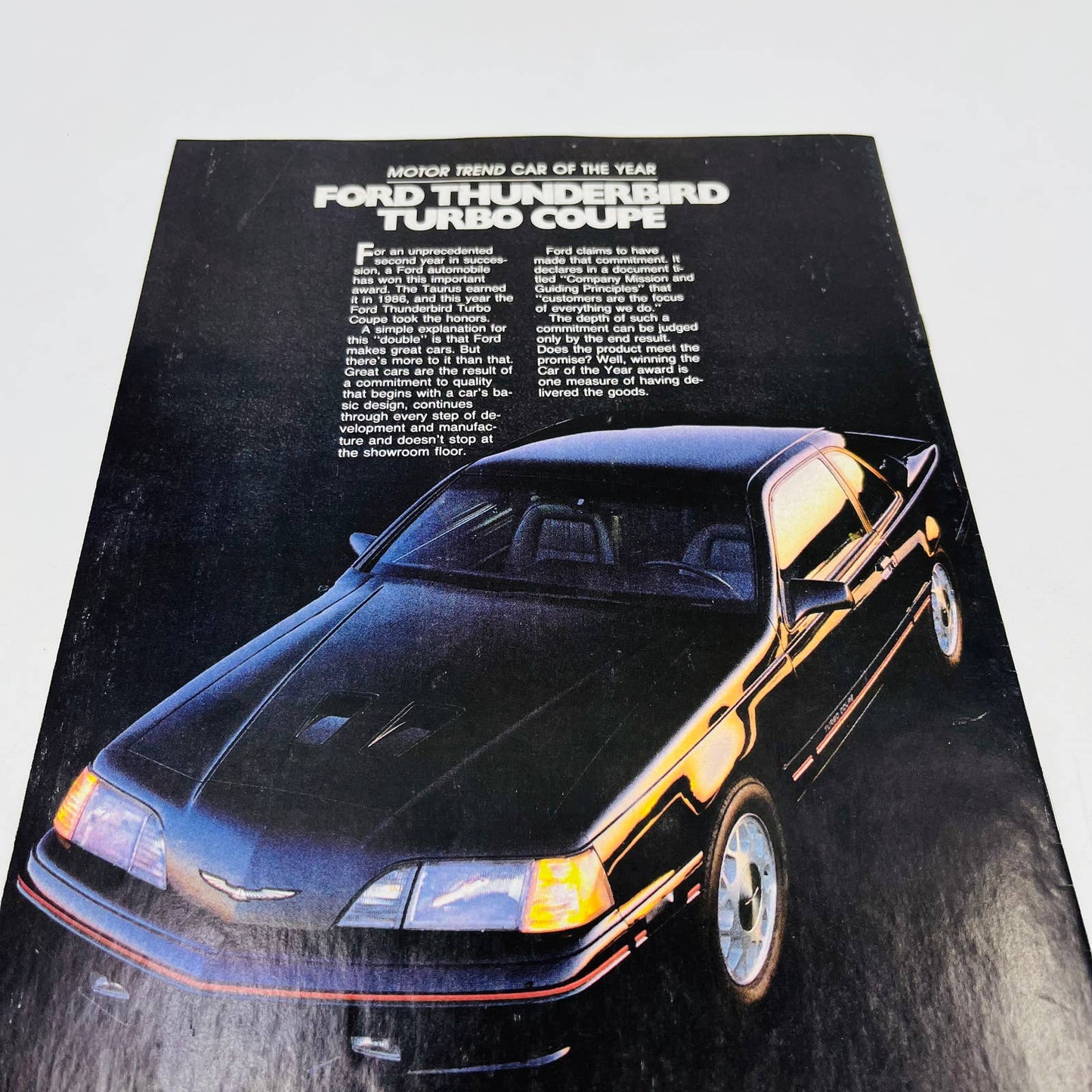 Motor Trend Magazine February 1987 '87 Car Of The Year Reprint BA1