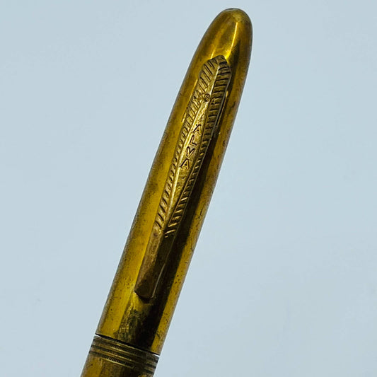VTG Mechanical Pencil ALVA Art Deco Brass Tone SB3