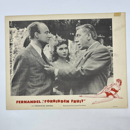 1952 Fernandel Forbidden Fruit Francoise Arnoul Lobby Card FL4