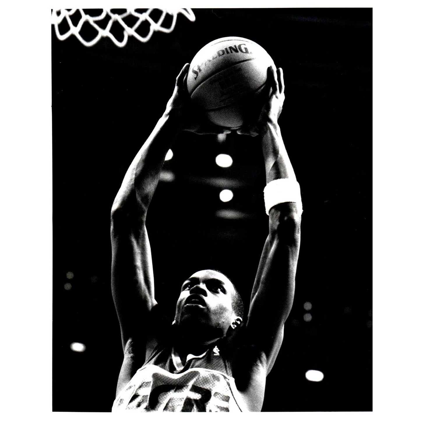 1989 Press Photo Basketball NBA Indiana Pacers Everette Stephens 8x10" AD3