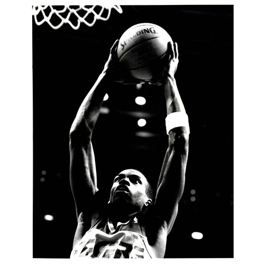1989 Press Photo Basketball NBA Indiana Pacers Everette Stephens 8x10" AD3