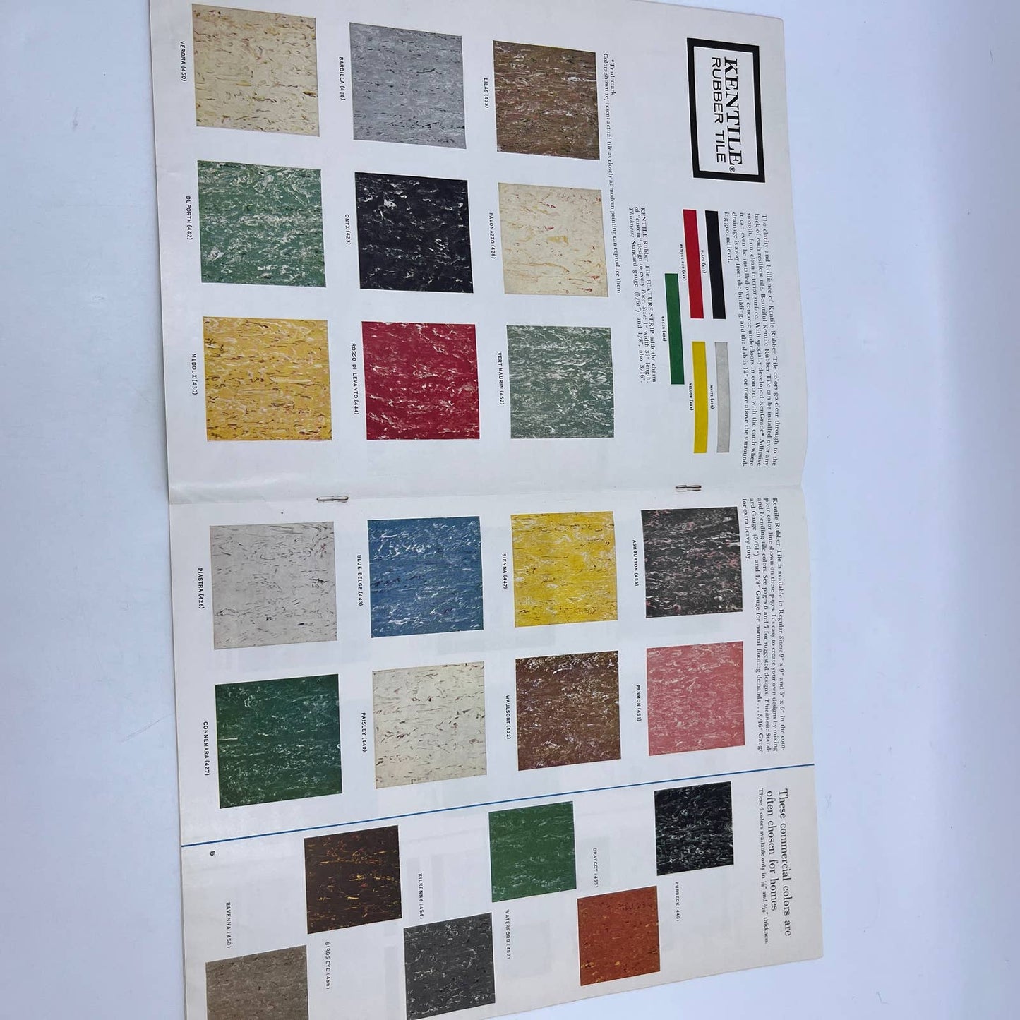 1957 MCM Kentile Floors Rubber Tile Advertising Booklet Brochure TH7