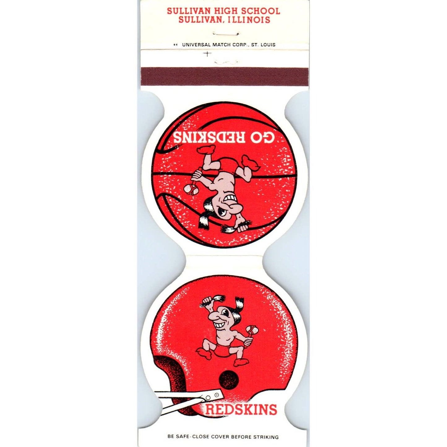 1984-85 Sullivan High School Illinois Basketball Schedule Matchbook Cover SA1-M4