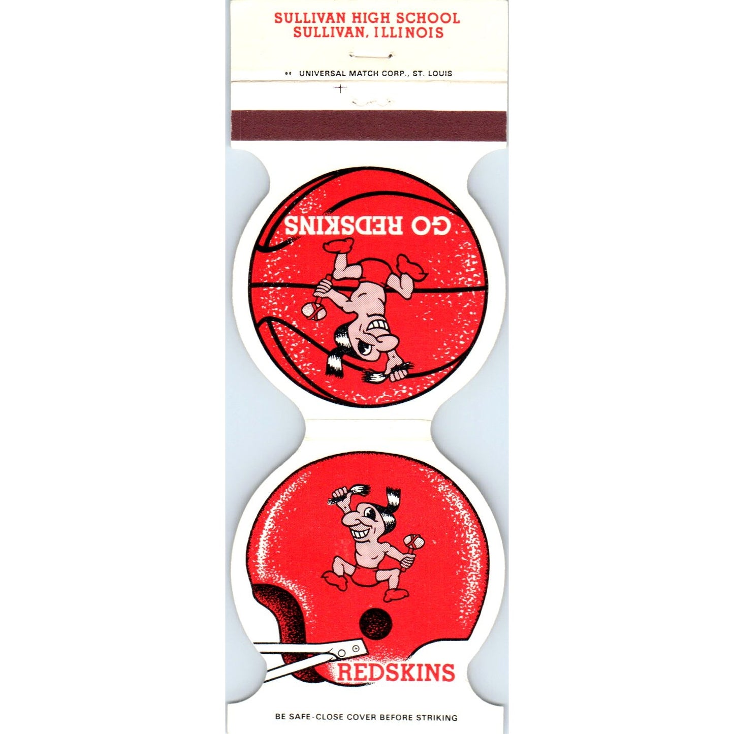 1984-85 Sullivan High School Illinois Basketball Schedule Matchbook Cover SA6-M4