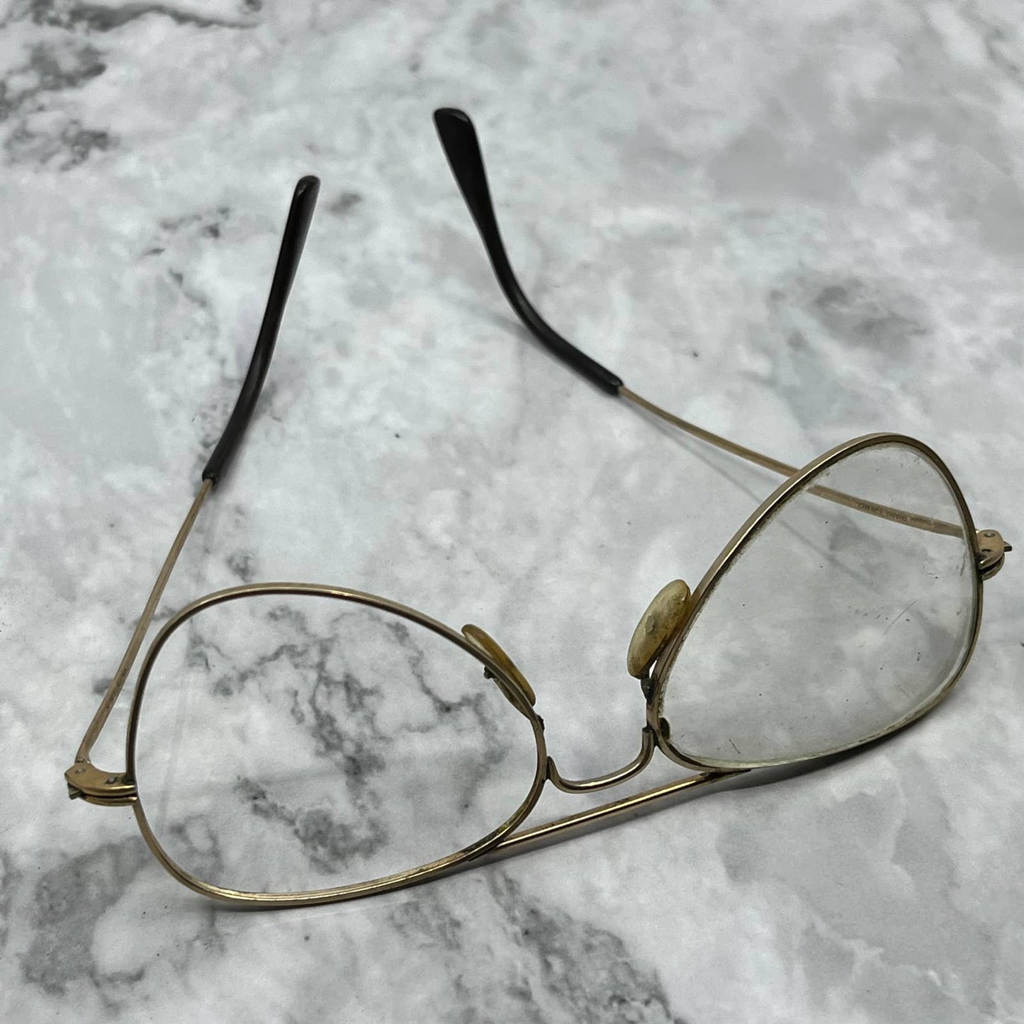 Vintage Gold Filled Aviator Frame Eyeglasses Frames 5” France SE9