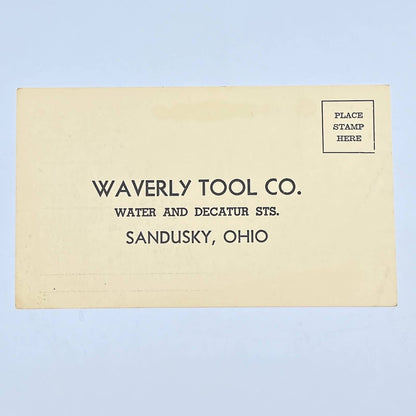 1946 Self Addressed Postcard Waverly Tool Co Sandusky Ohio AC1