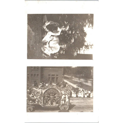 Antique Postcard RPPC Band Playing in Ornate Calliope SE8