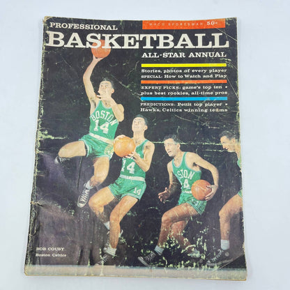 1958 Professional Basketball All Star Annual Bob Cousy Cover Boston Celtics TF9