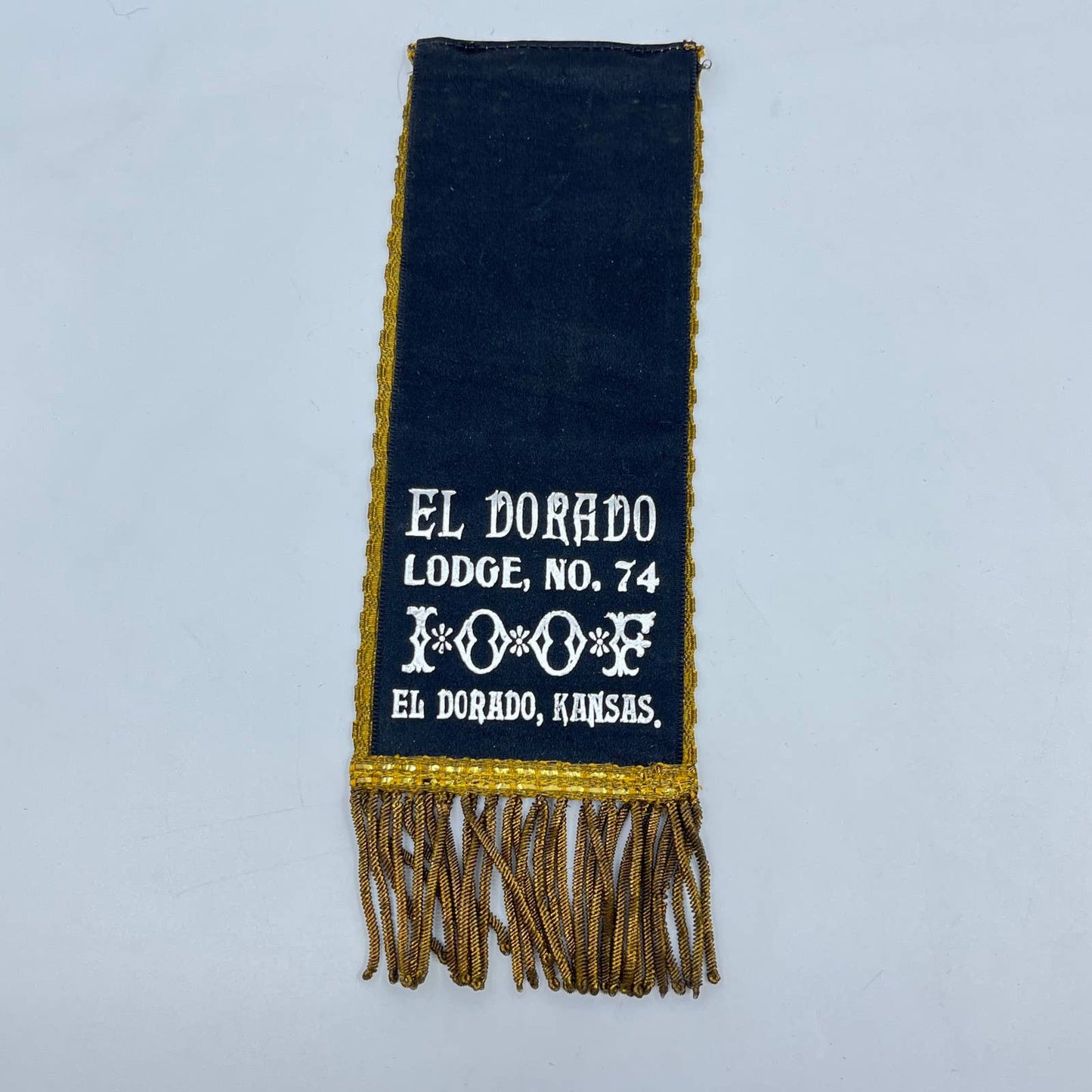 c1915 Independent Order of Oddfellows IOOF El Dorado KS Lodge No. 74 Ribbon AB2