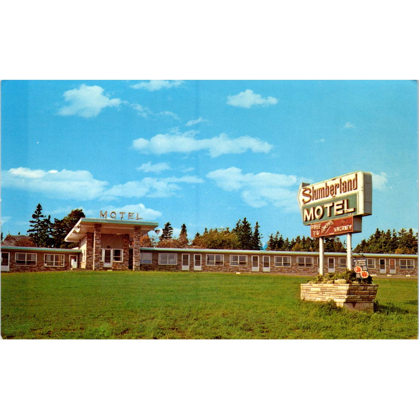Slumberland Motel Ltd Aulac N.B. Canada - Original Postcard TJ7-RP2