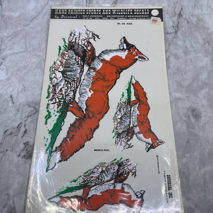 1979 NEW NOS Decorcal Sports & Wildlife Decal W-24 Fox FL5