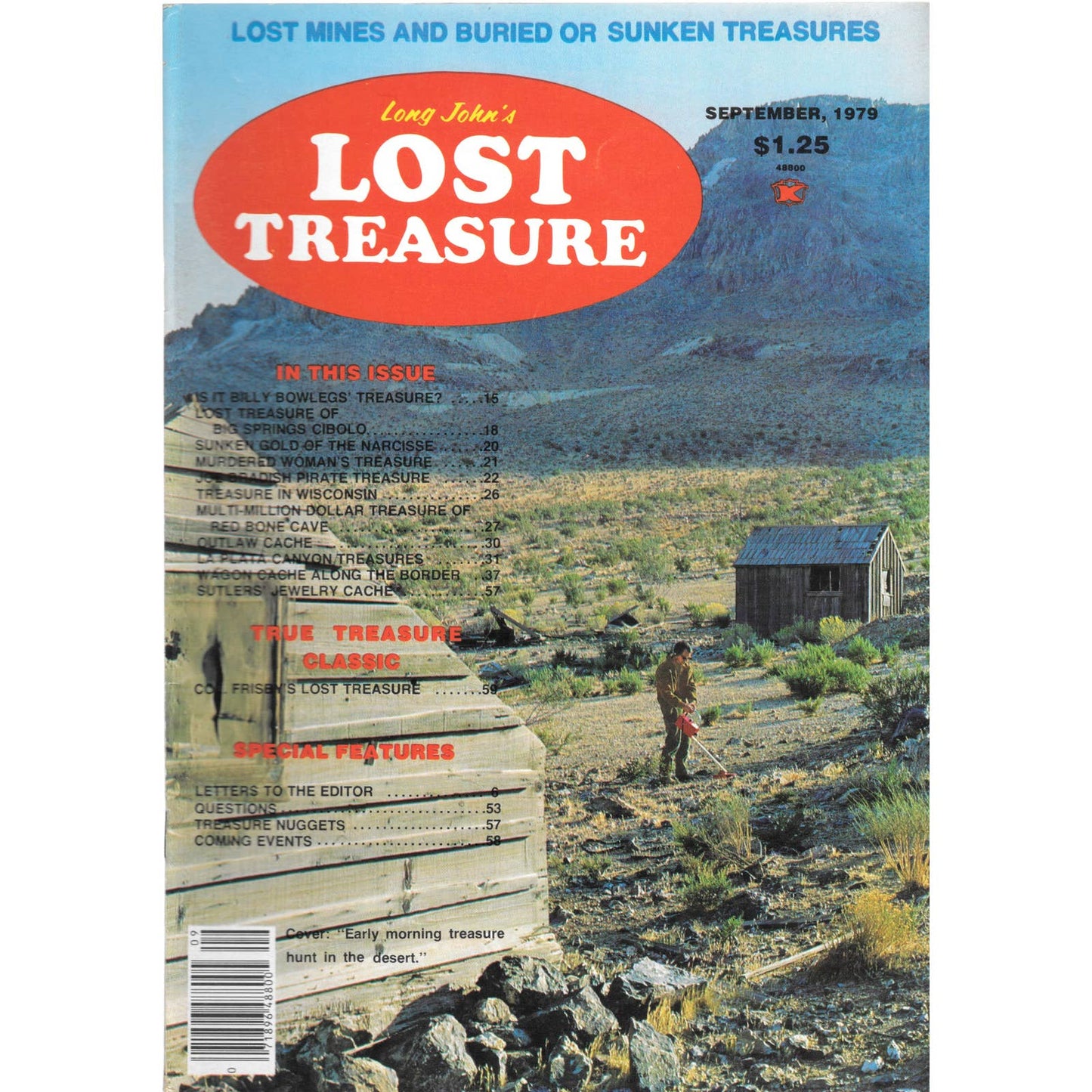 Long John Lathams Lost Treasure Magazine Lost Mines, Buried, Sunken Sept 1979 M1