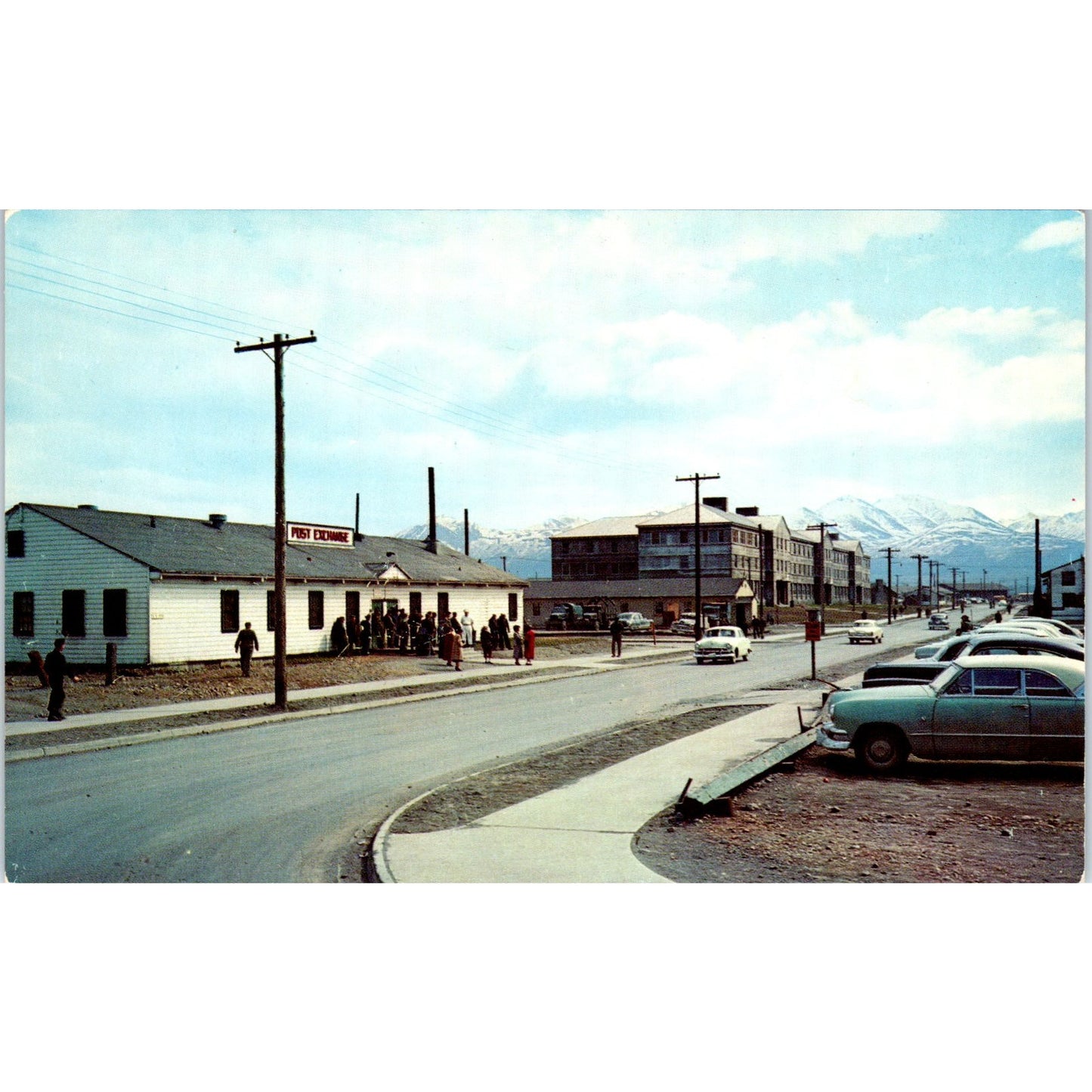 Elmendorf AFB Post Exchange New Barracks - Original Postcard P3-4