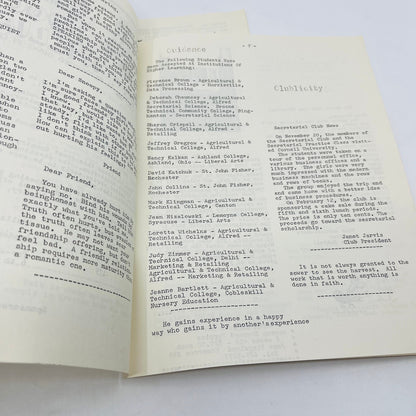 1968-69 Cardinal Comments Newsletter Newark Valley NY High School Lot of 3 L4-3