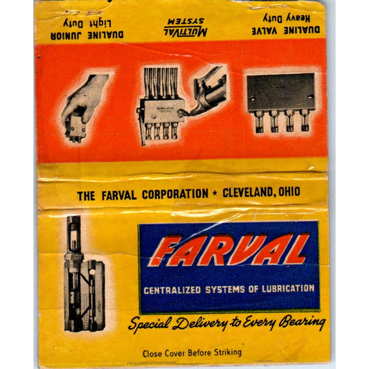 Farval Centralized Systems of Lubricants Cleveland Advertising Matchbook SA6-M7