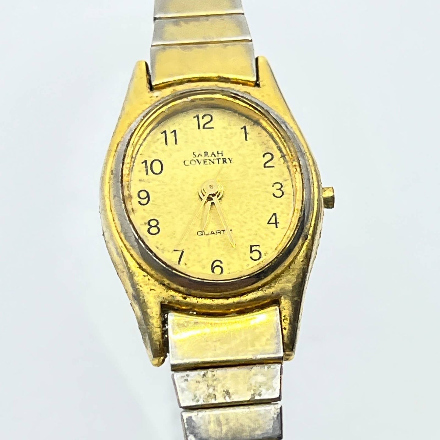 Sarah Coventry Quartz Women's Watch Wristwatch Gold Tone Steel Flex Band SD5