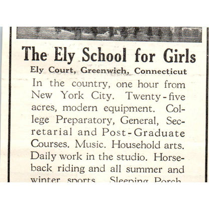 c1920 Harper's Magazine Ad Milford College Prep School Samuel B Rosenbaum EA3-1