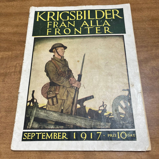 Rare WWI Swedish Magazine: War Pictures From All Fronts September 1917 B1