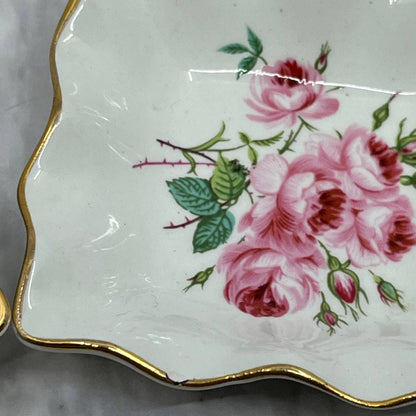 Vintage James Kent Old Foley Small Floral Bon Bon Plates 3 inch Set of 2 TJ5