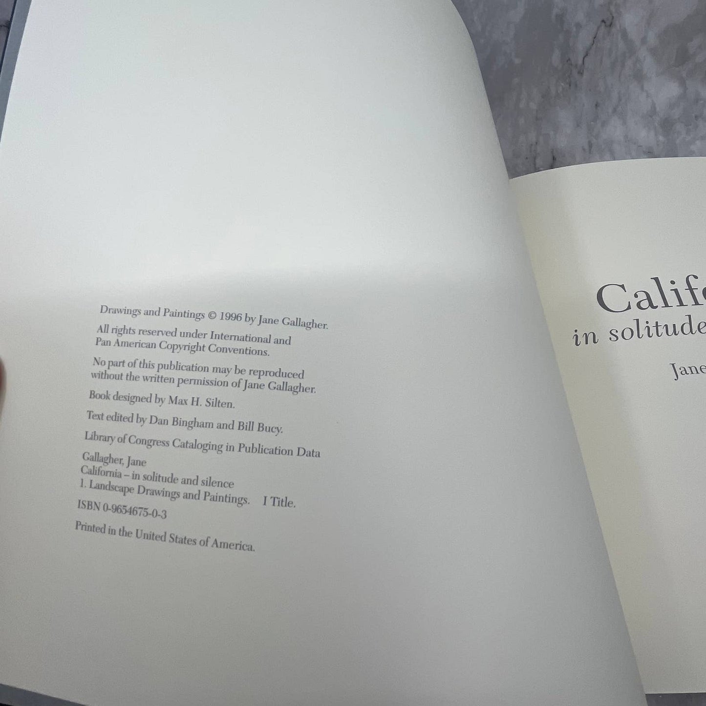 California in Solitude and Silence Jane Gallagher SIGNED First Ed. Slipcover TJ8