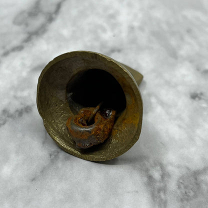 Vintage Etched Brass Bell of Sarna 1.5" India SA2