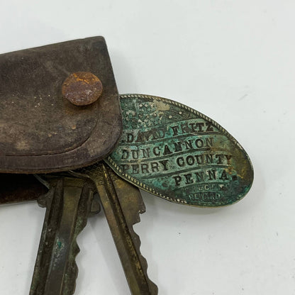 Vintage Key Holder w Nameplate Chas. David Fritz Duncannon Perry County PA SC4