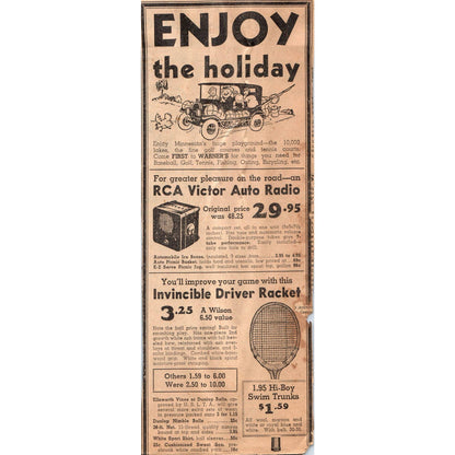 1935 Minneapolis Journal Newspaper Ad Werner Hardware Hennepin & Nicollet FL5-3