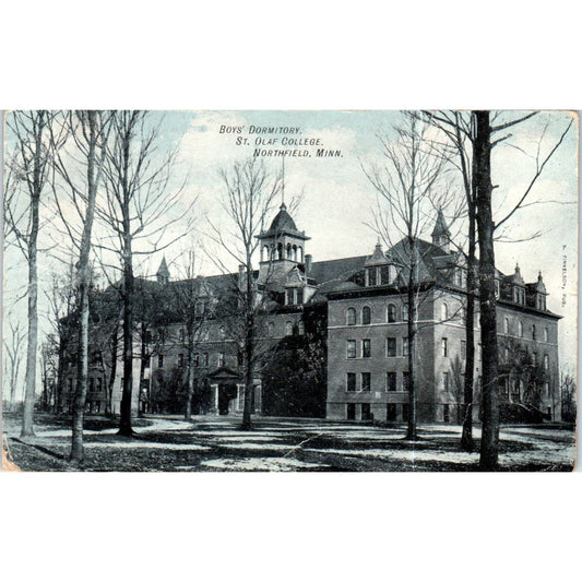 Boys Dormitory St. Olaf College Northfield MN 1907 Original Postcard TK1-P19