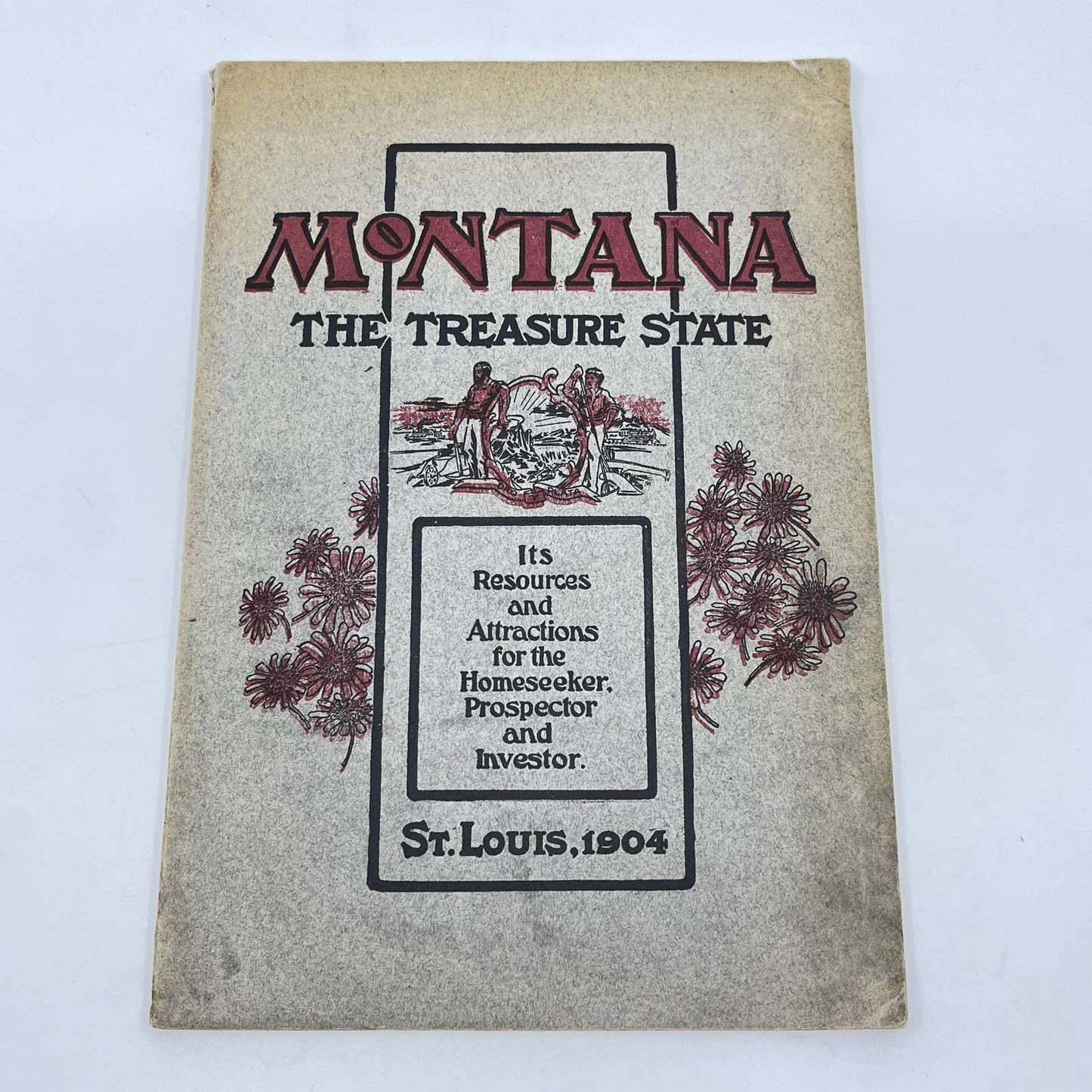 RARE Montana The Treasure State Book - St. Louis World's Fair 1904 TF7