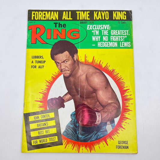 Vintage The Ring Boxing Magazine January 1974 George Foreman TF6