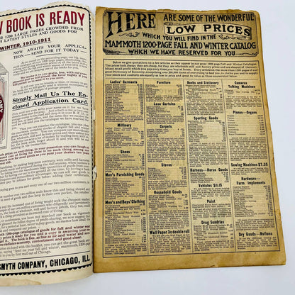 1910 John M. Smyth Company Sample Catalog w/ Inserts Chicago IL D2