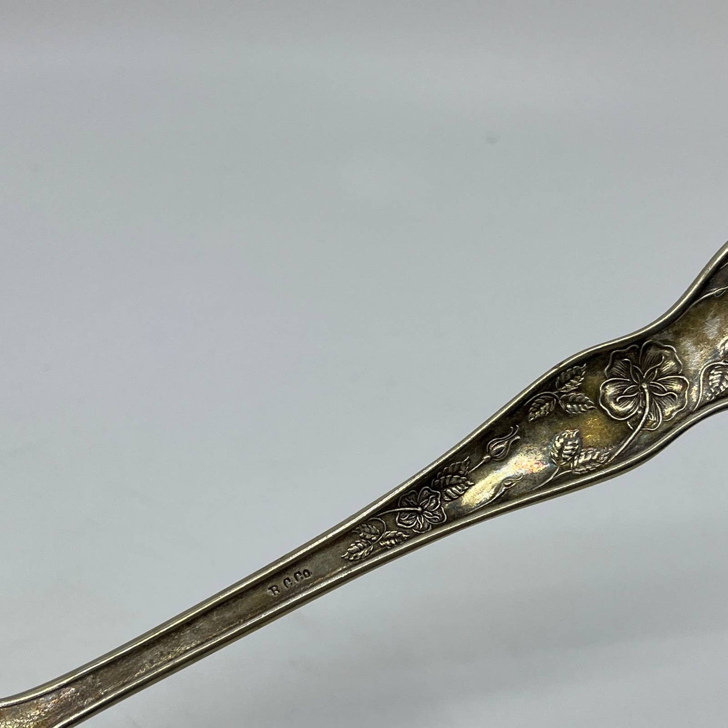 1903 Rose Sugar Shell Spoon R. C. & Co. Rogers Cutlery Co., Rose Pattern 9" TI2