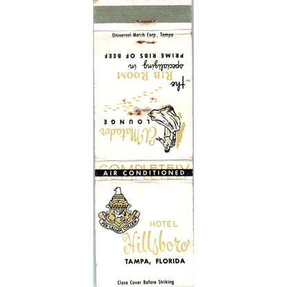 El Matador Rib Room Hotel Hillsboro Tampa FL Advertising Matchbook Cover SA1-M9