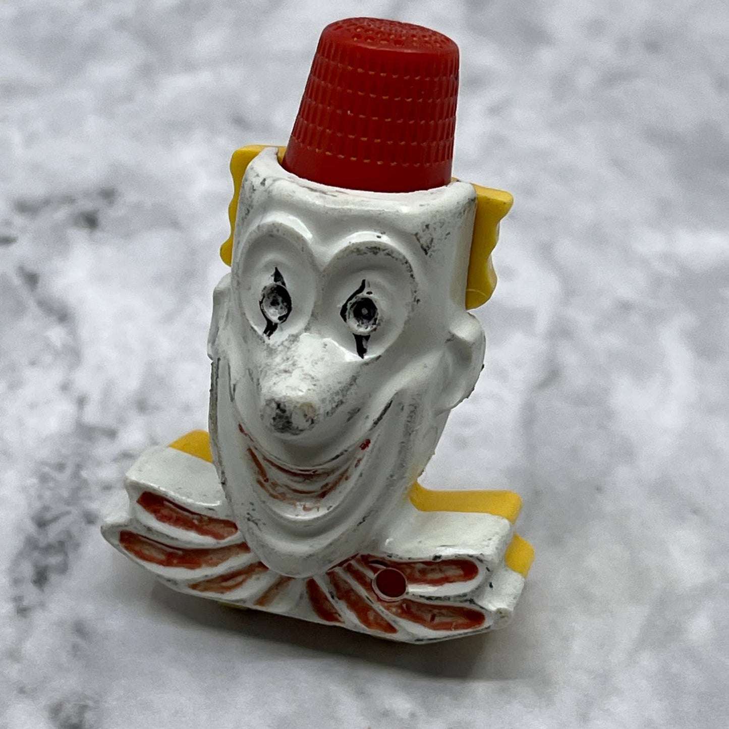Vintage Clown Thread Dispenser With Thimble Hat 1 1/2” Etui SE7