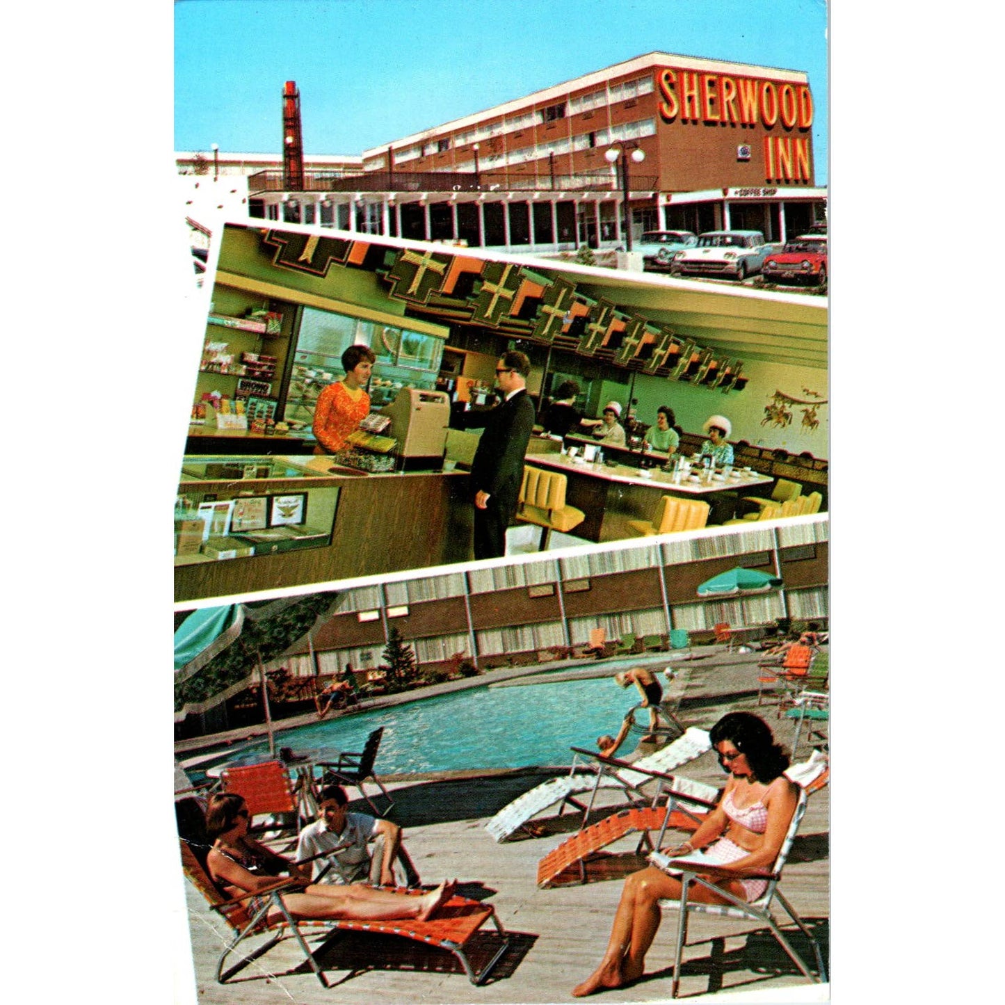 Vintage Postcard Sherwood Inn Motel Tacoma Washington TD9-W2