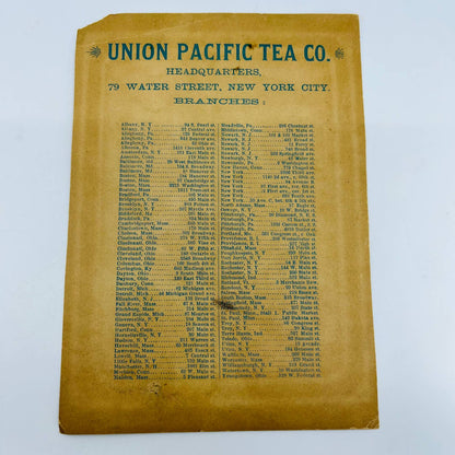 1880s Large Victorian Trade Card Union Pacific Tea Co Water St NY 7” AA5