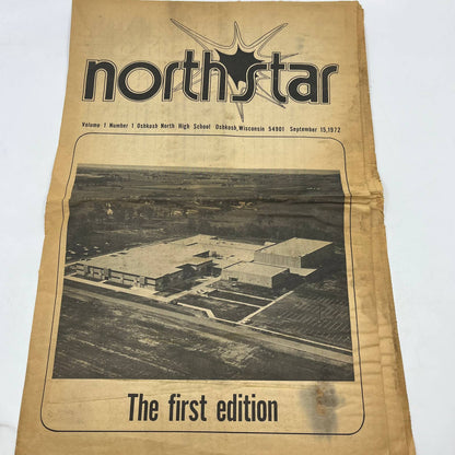 1972 Oshkosh North High School Northstar School Newspaper FIRST ISSUE TI6-17