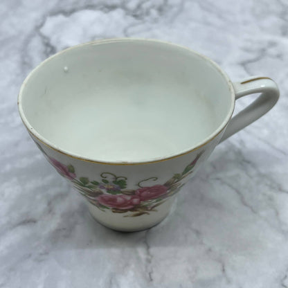 Vintage Fine China Tea Cup Pink Roses Gold Trim TD6-1