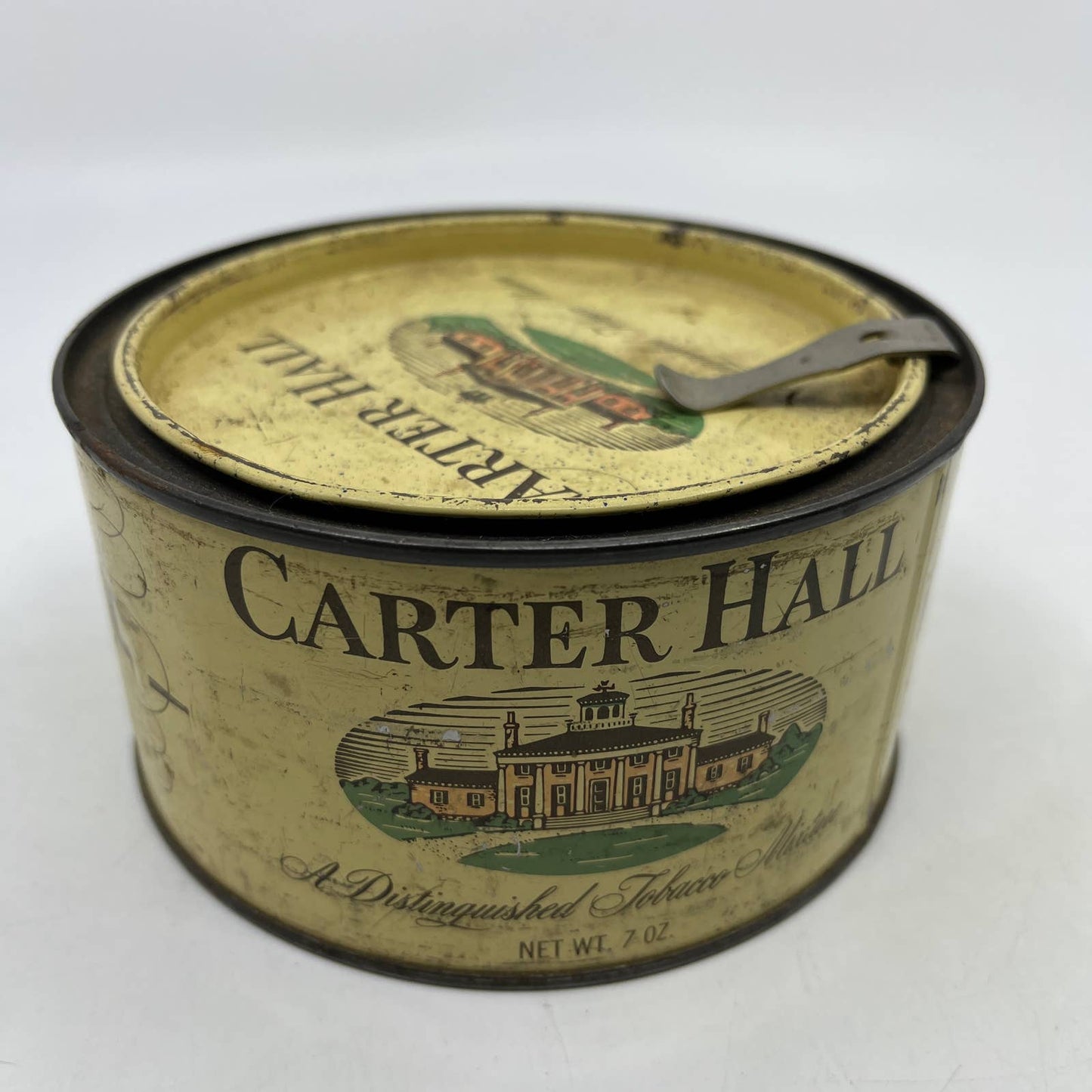 Vintage Tobacco Tin CARTER HALL from R.J. REYNOLDS Company w/ Opener TI2