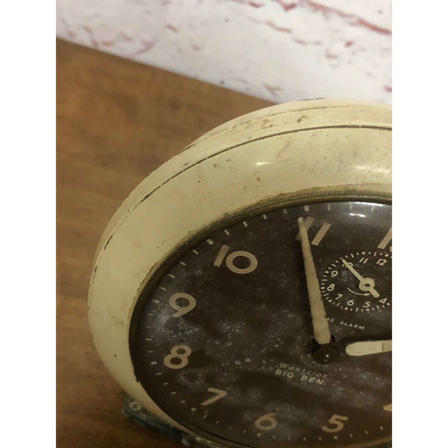 Vintage Brown Cream Westclox USA Big Ben Alarm Clock La Salle IL Untested