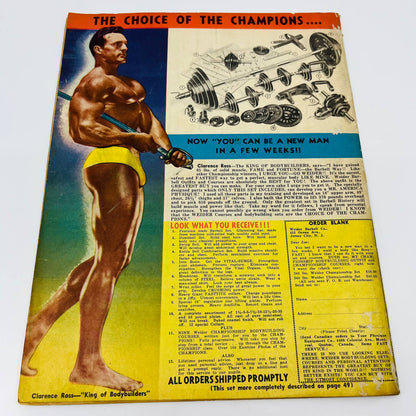 MUSCLE POWER January 1950 Body Building Magazine Clarence Ross BA2